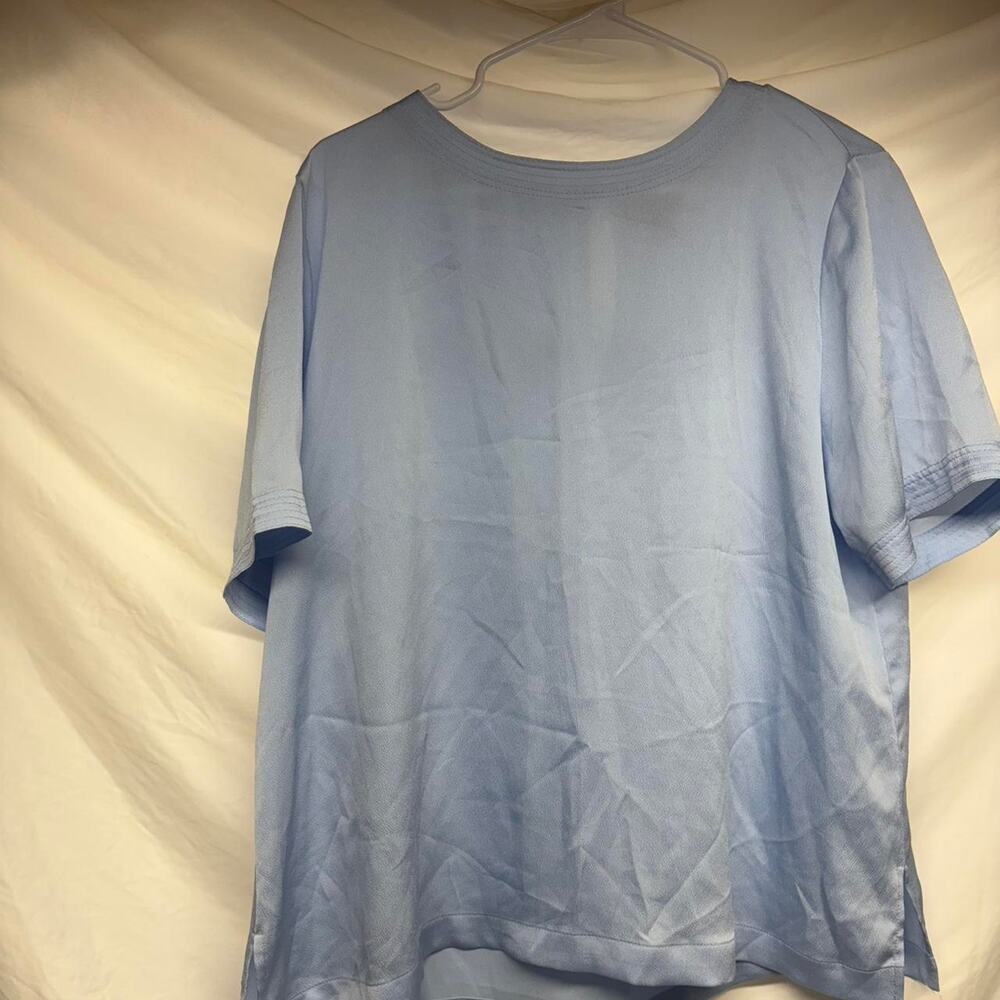 Blue vince camuto silk blouse
